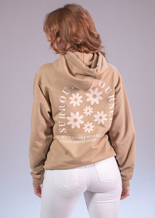 Tri Delta See Your Value Tan Hoodie