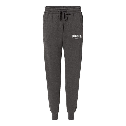 Alpha Chi Embroidered Collegiate Joggers | Sorority | Pants > Sweatpants