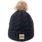 AXiD Black Fur Pom Beanie | Alpha Xi Delta | Headwear > Beanies