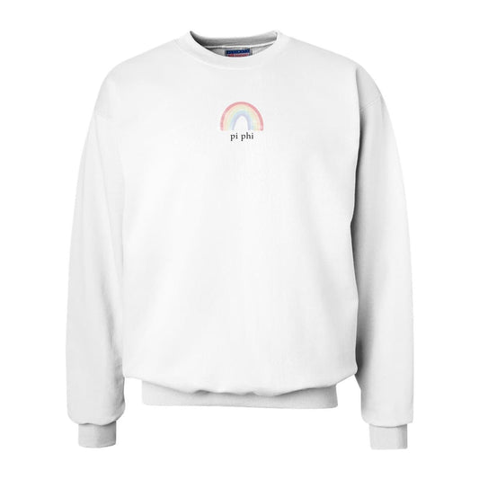 Pi Phi Pastel Rainbow Crewneck | Pi Beta Phi | Sweatshirts > Crewneck sweatshirts