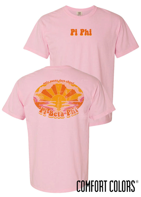Pi Phi Pink Good Vibes Short Sleeve Tee