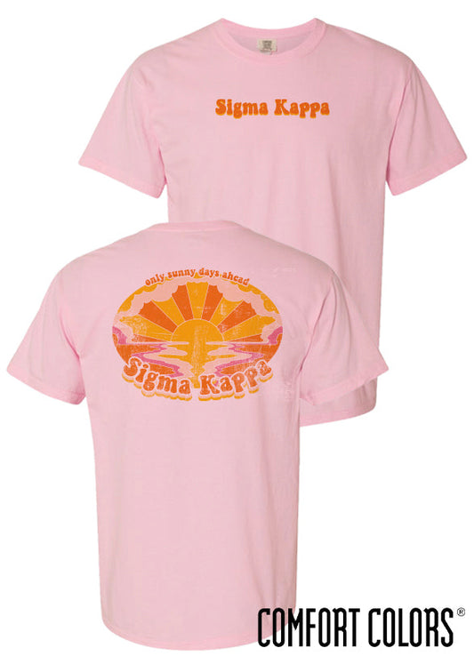 Sigma Kappa Pink Good Vibes Short Sleeve Tee