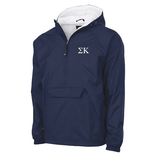Sigma Kappa Charles River Navy Rain Jacket | Sigma Kappa | Outerwear > Jackets