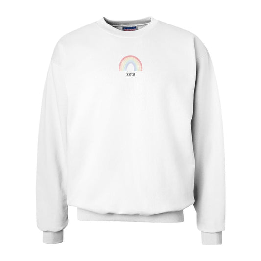 Zeta Pastel Rainbow Crewneck | Zeta Tau Alpha | Sweatshirts > Crewneck sweatshirts