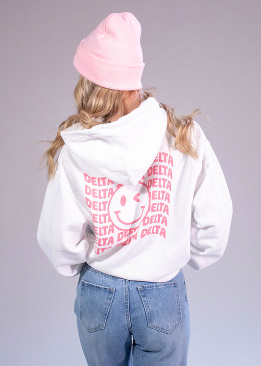 AXiD White Smiley Hoodie