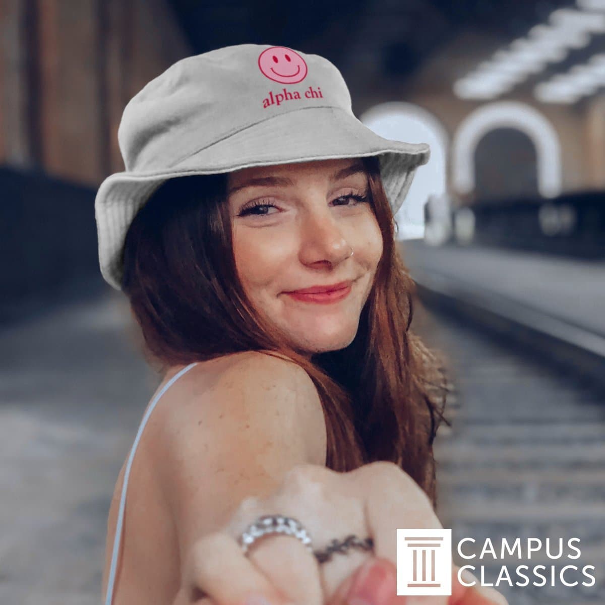 Sigma Kappa Smiley Bucket Hat | Sigma Kappa | Headwear > Bucket hats