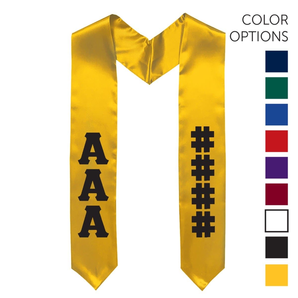 Tri Sigma Pick Your Own Colors Graduation Stole | Sigma Sigma Sigma | Apparel > Stoles