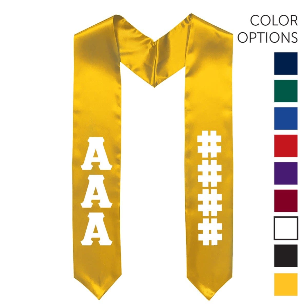 Tri Sigma Pick Your Own Colors Graduation Stole | Sigma Sigma Sigma | Apparel > Stoles