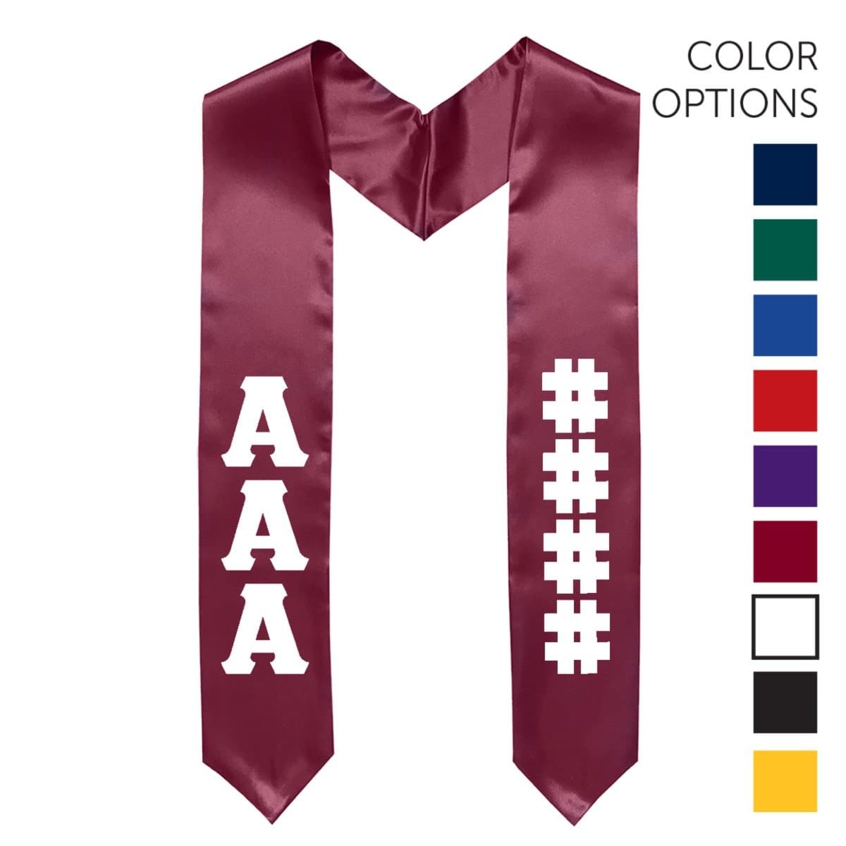 Tri Delta Pick Your Own Colors Graduation Stole | Delta Delta Delta | Apparel > Stoles