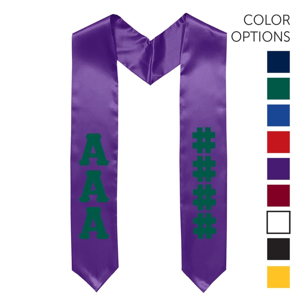 Tri Delta Pick Your Own Colors Graduation Stole | Delta Delta Delta | Apparel > Stoles