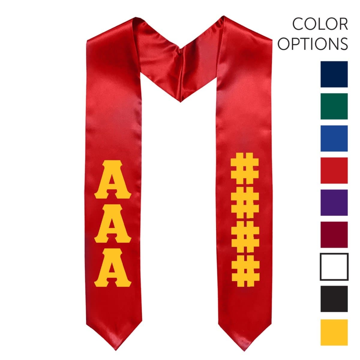 Gamma Phi Beta Pick Your Own Colors Graduation Stole | Gamma Phi Beta | Apparel > Stoles