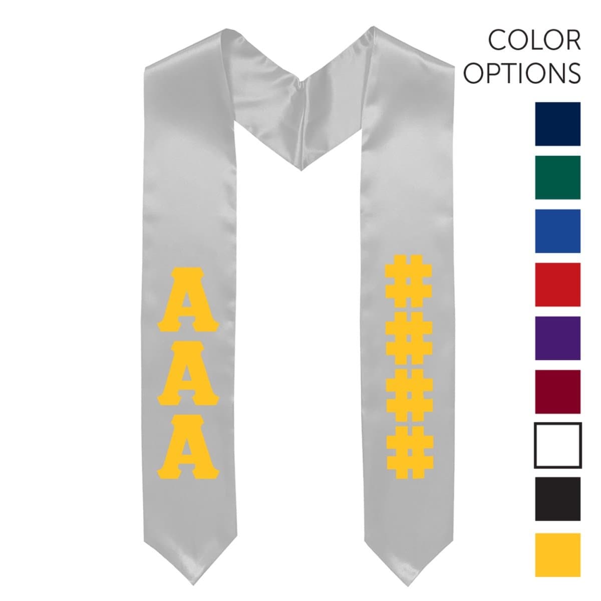 AOII Pick Your Own Colors Graduation Stole | Alpha Omicron Pi | Apparel > Stoles