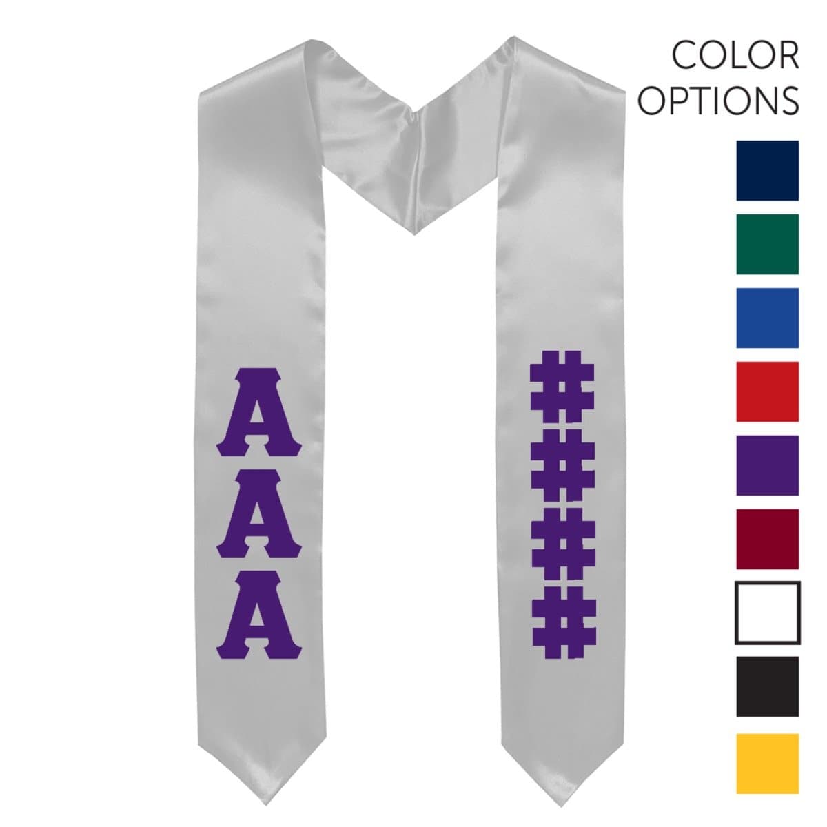 Zeta Pick Your Own Colors Graduation Stole | Zeta Tau Alpha | Apparel > Stoles