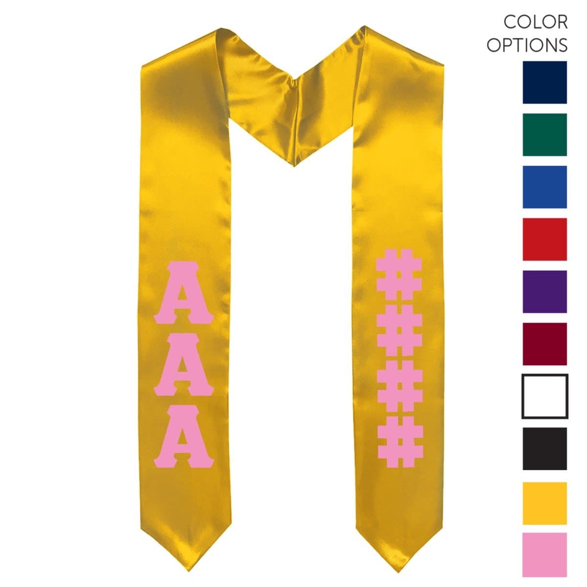 Alpha Phi Pick Your Own Colors Graduation Stole | Alpha Phi | Apparel > Stoles