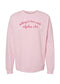 Alpha Chi Pink Falling in Love Midweight Crew