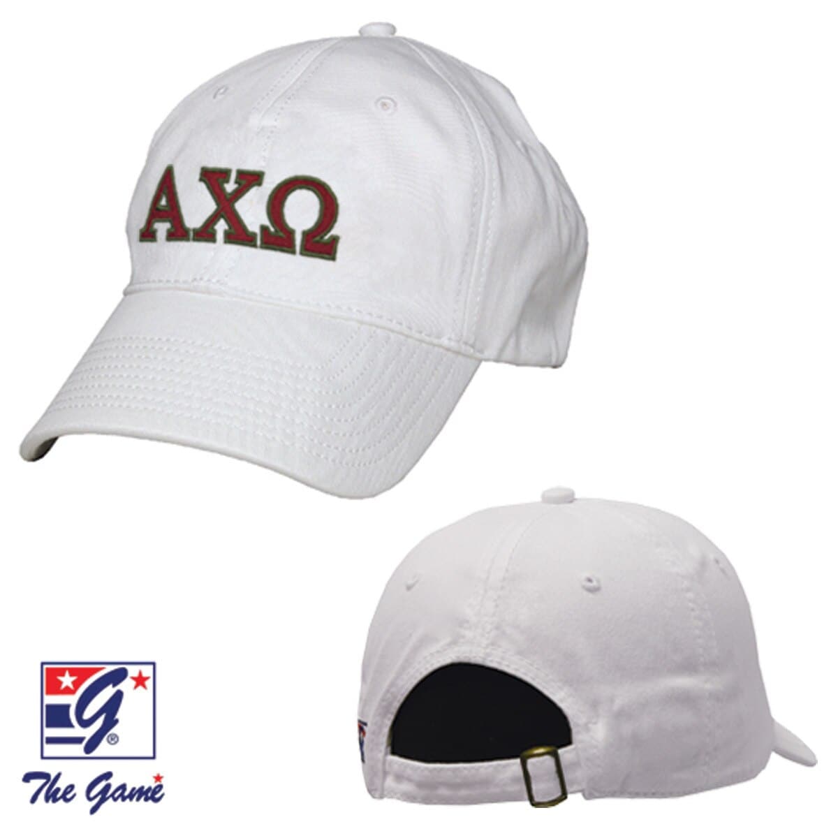Alpha Chi White Baseball Hat | Alpha Chi Omega | Headwear > Billed hats