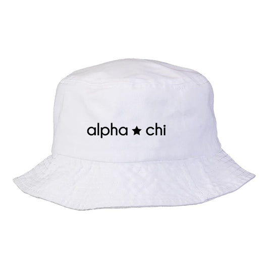 Alpha Chi Simple Star Bucket Hat | Sorority | Headwear > Bucket hats