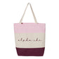 Alpha Chi Pink Striped Tote | Sorority | Bags > Tote bags