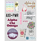 Alpha Chi Sticker Sheet | Sorority | Promotional > Stickers