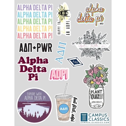 ADPI Sticker Sheet | Alpha Delta Pi | Promotional > Stickers