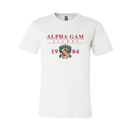 Alpha Gam Alumna Crest Short Sleeve Tee | Alpha Gamma Delta | Shirts > Short sleeve t-shirts