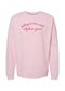 Alpha Gam Pink Falling in Love Midweight Crew