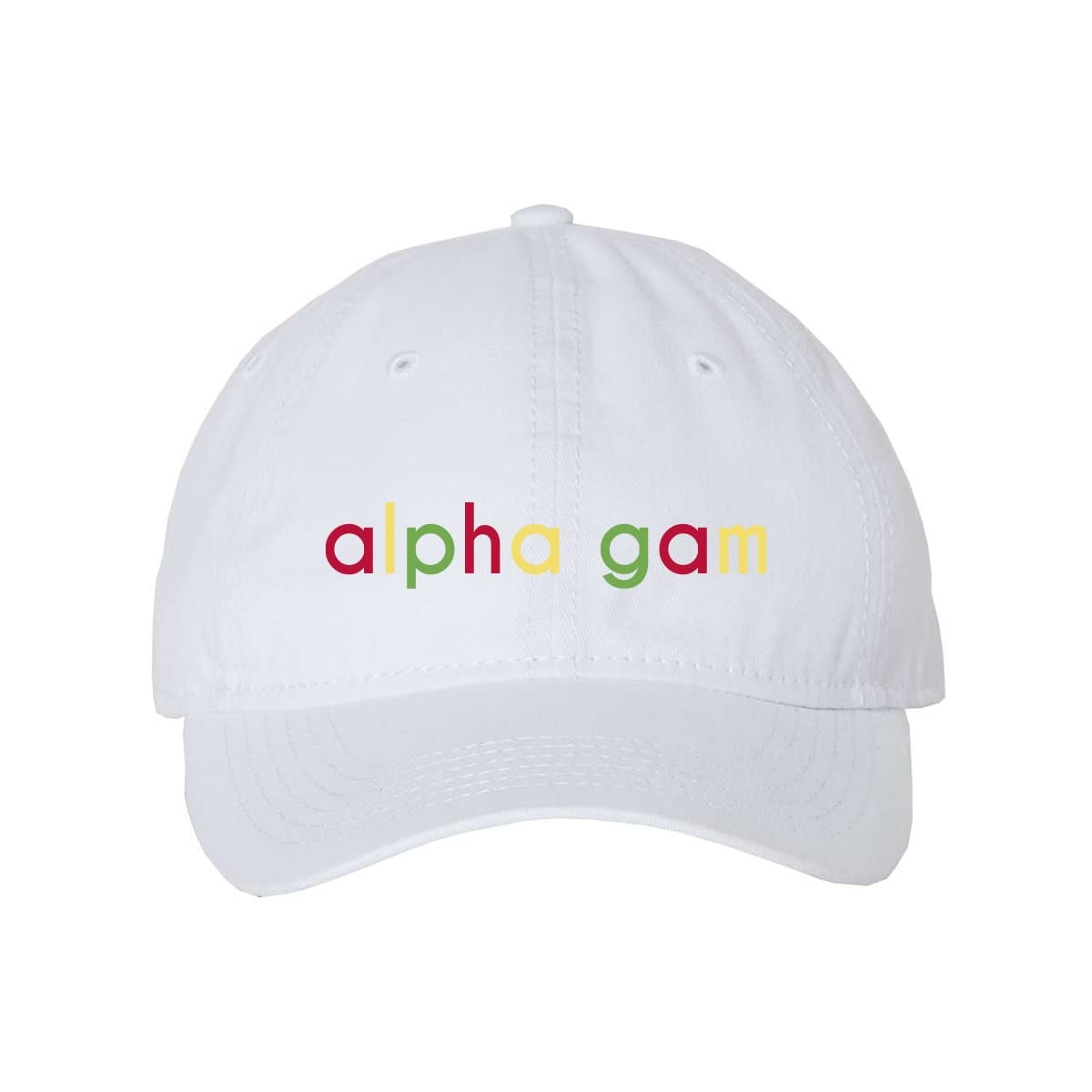 Alpha Gam Keep It Colorful Ball Cap | Alpha Gamma Delta | Headwear > Billed hats