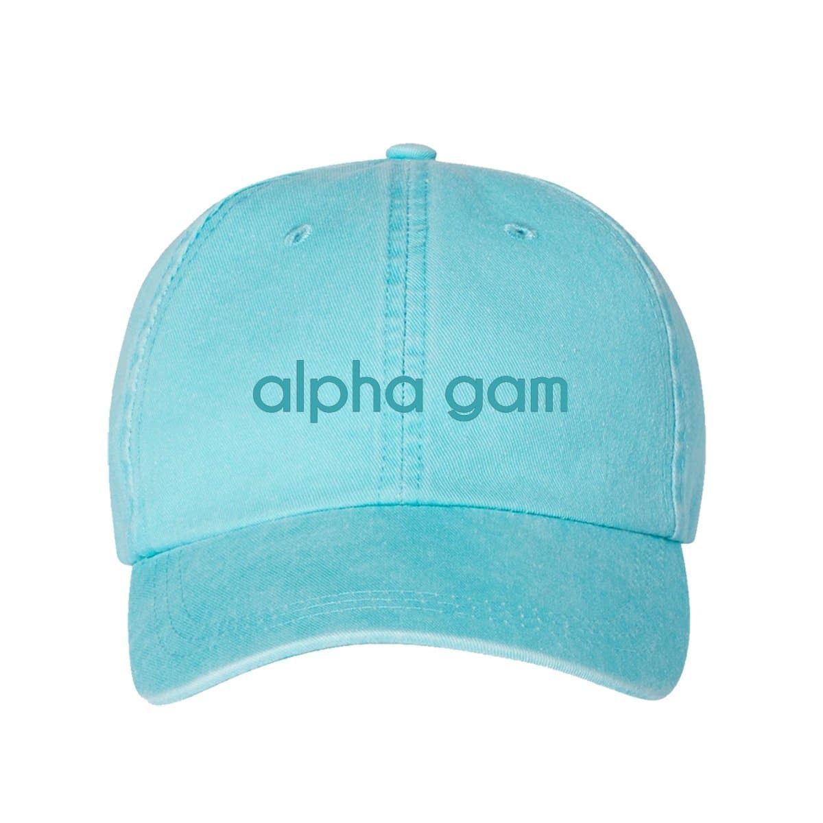 Alpha Gam Tone On Tone Hat | Alpha Gamma Delta | Headwear > Billed hats