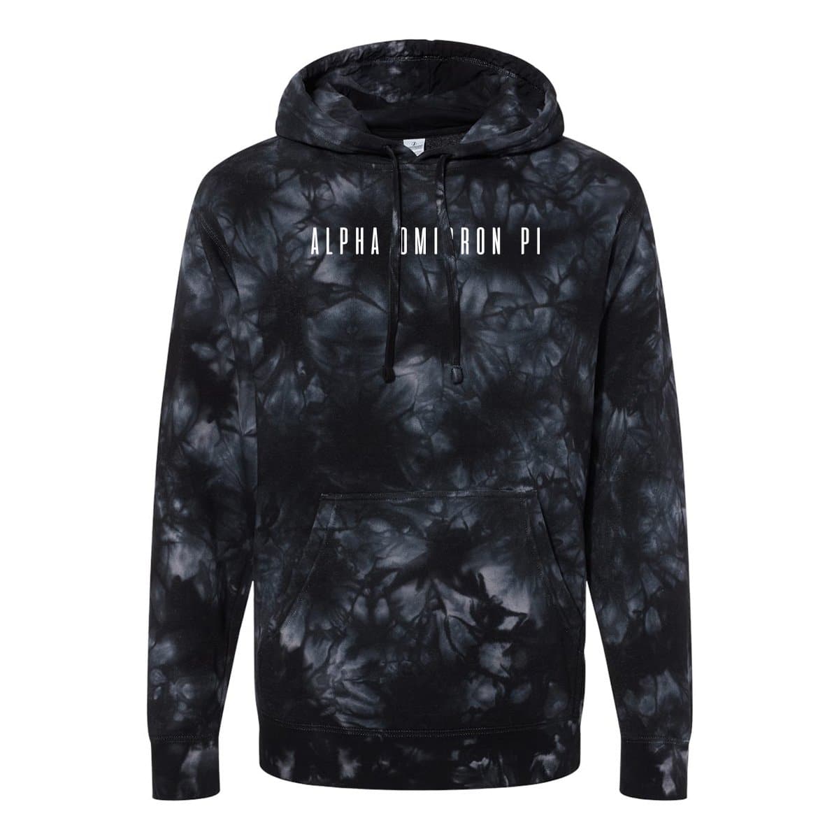 AOII Black Tie Dye Hoodie | Alpha Omicron Pi | Sweatshirts > Hooded sweatshirts