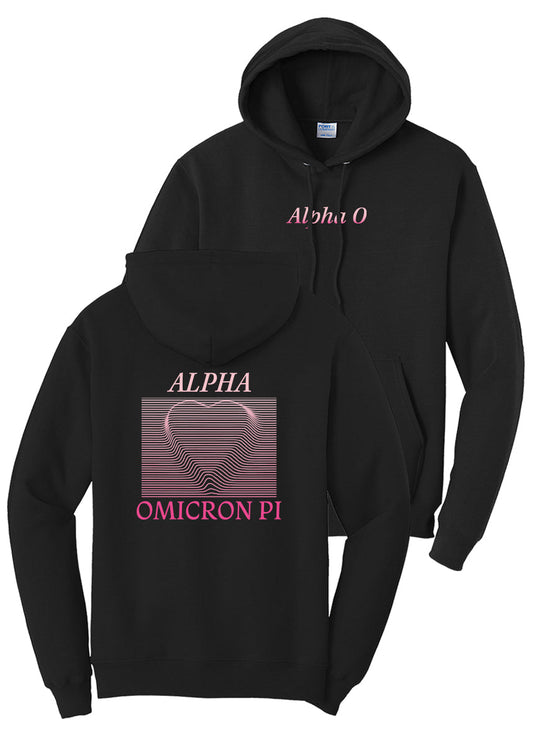 AOII Heartbeat Graphic Hoodie