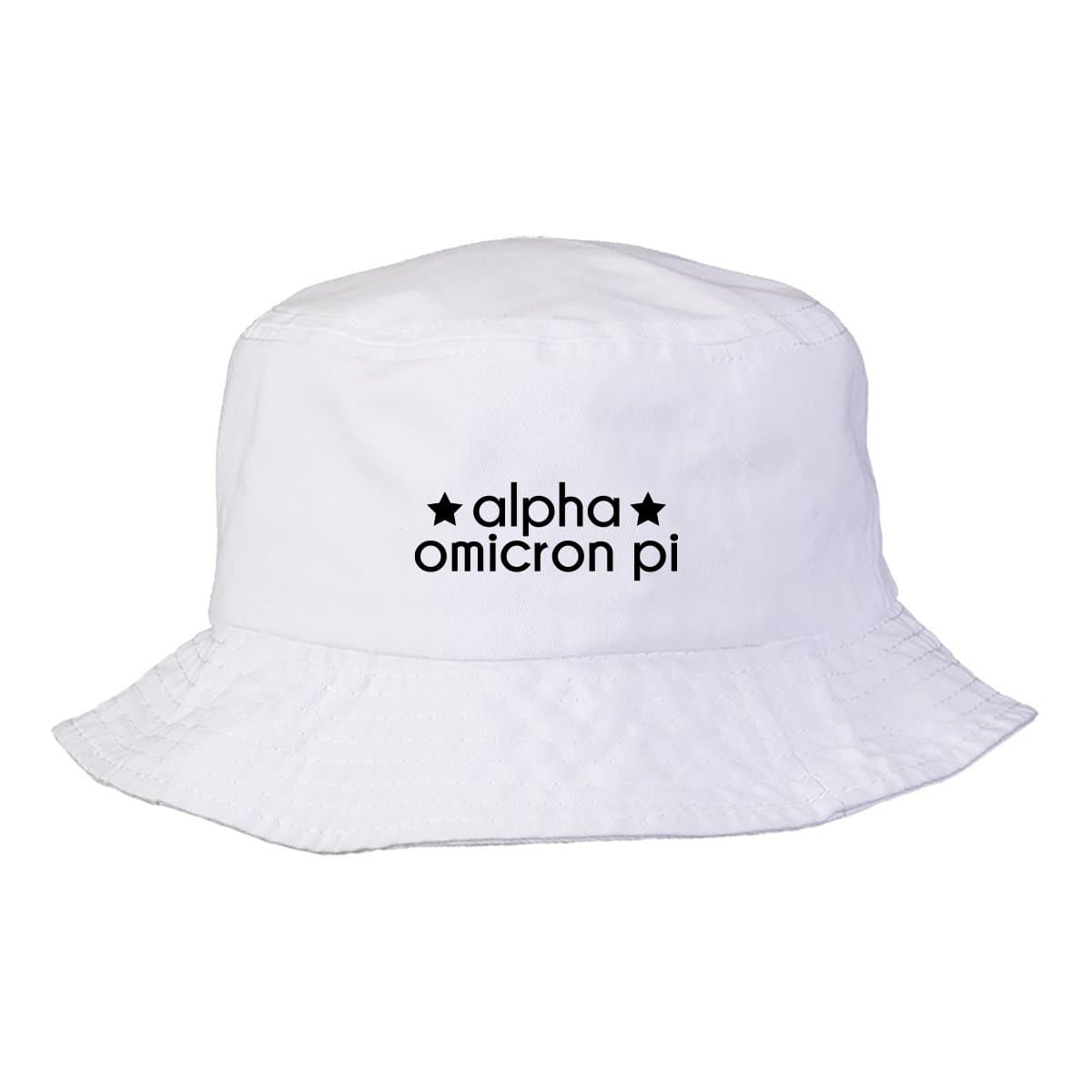 AOII Simple Star Bucket Hat | Alpha Omicron Pi | Headwear > Bucket hats