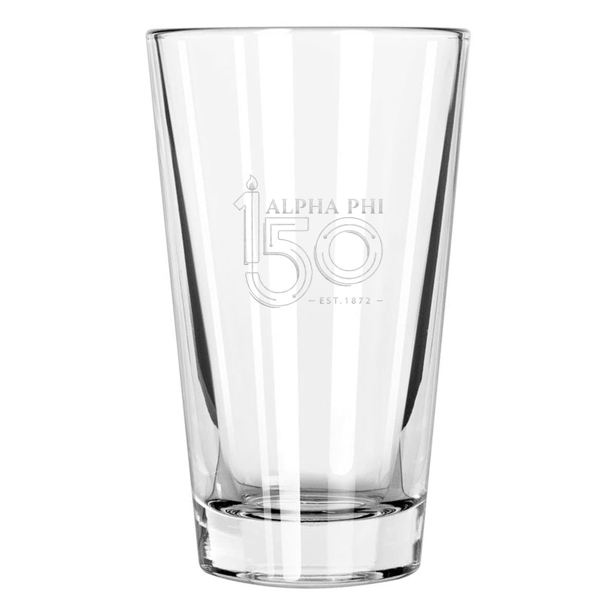 Alpha Phi Anniversary Pint Glass | Alpha Phi | Drinkware > 16 ounce glasses