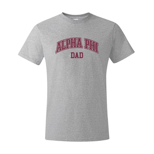Alpha Phi Heather Gray Dad Tee | Alpha Phi | Shirts > Short sleeve t-shirts