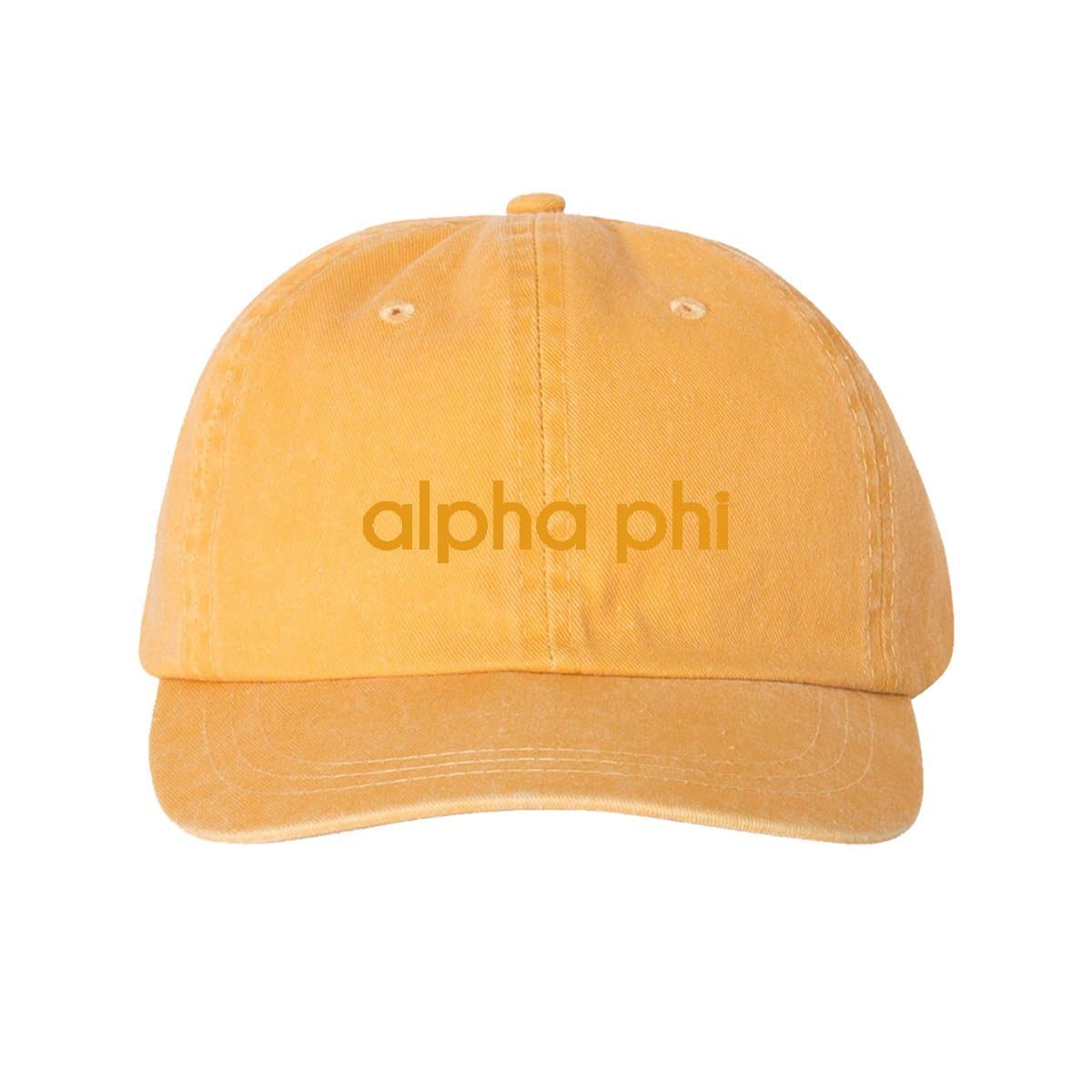 Alpha Phi Tone On Tone Hat | Alpha Phi | Headwear > Billed hats
