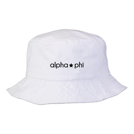 Alpha Phi Simple Star Bucket Hat | Alpha Phi | Headwear > Bucket hats