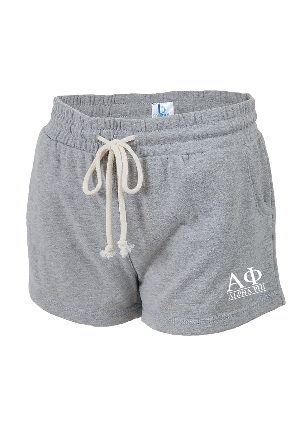 Alpha Phi Gray Fleece Shorts
