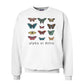 AXiD White Butterfly Crewneck