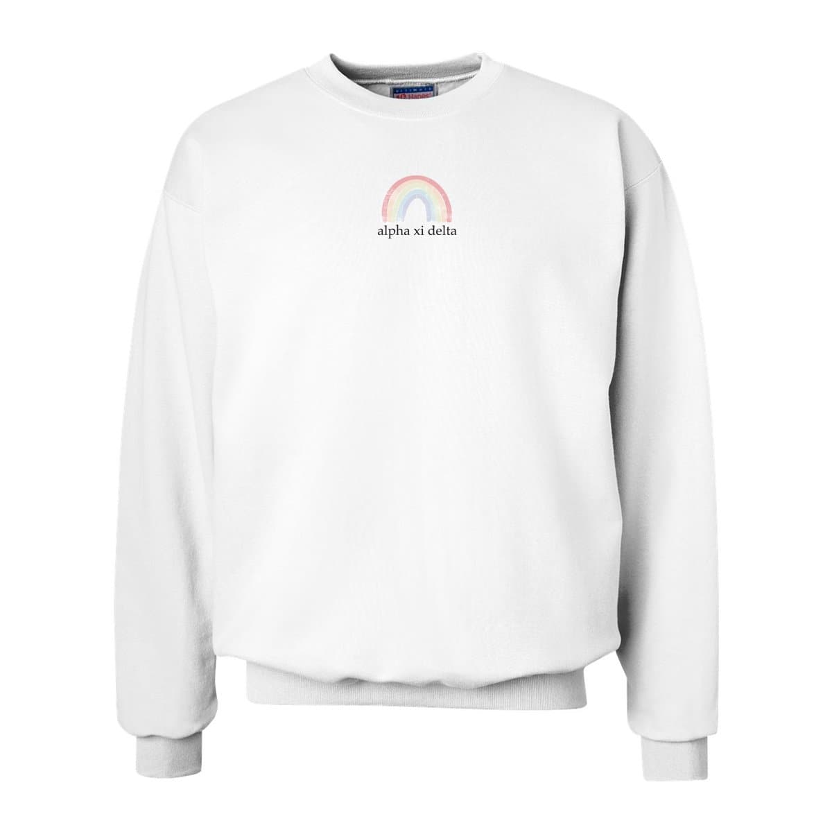 AXiD Pastel Rainbow Crewneck | Alpha Xi Delta | Sweatshirts > Crewneck sweatshirts