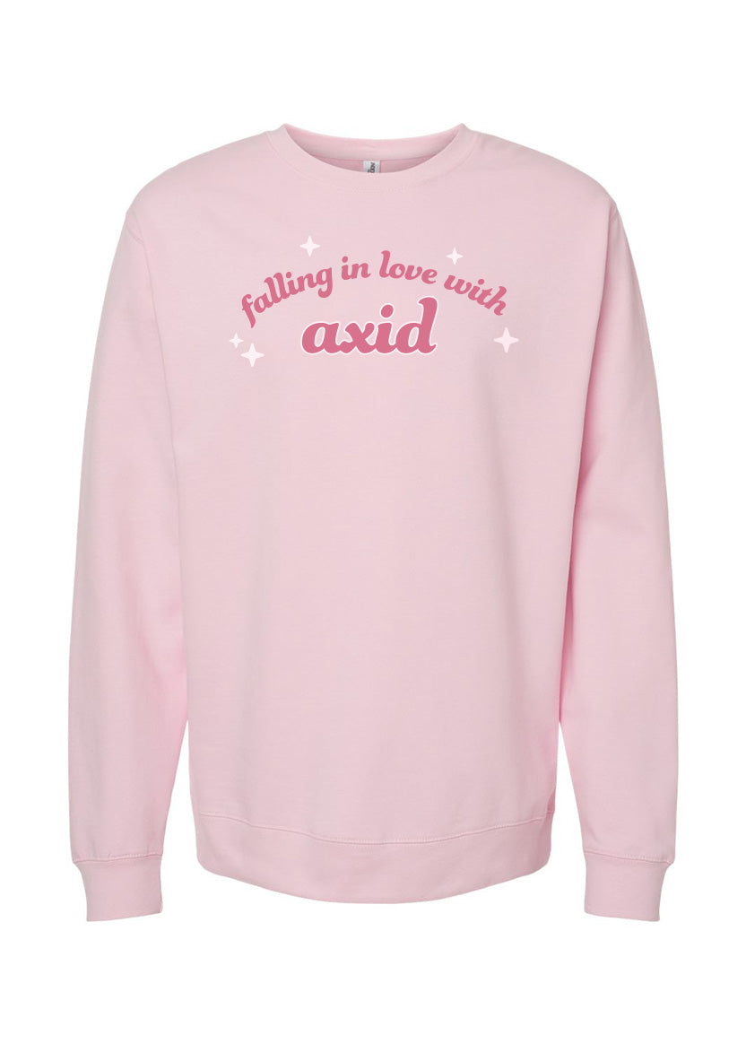 AXiD Pink Falling in Love Midweight Crew