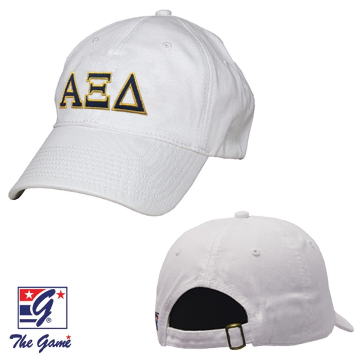 Alpha Xi Delta White Baseball Hat | Alpha Xi Delta | Headwear > Billed hats