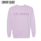 Chi Omega Purple Comfort Colors Crewneck | Chi Omega | Sweatshirts > Crewneck sweatshirts