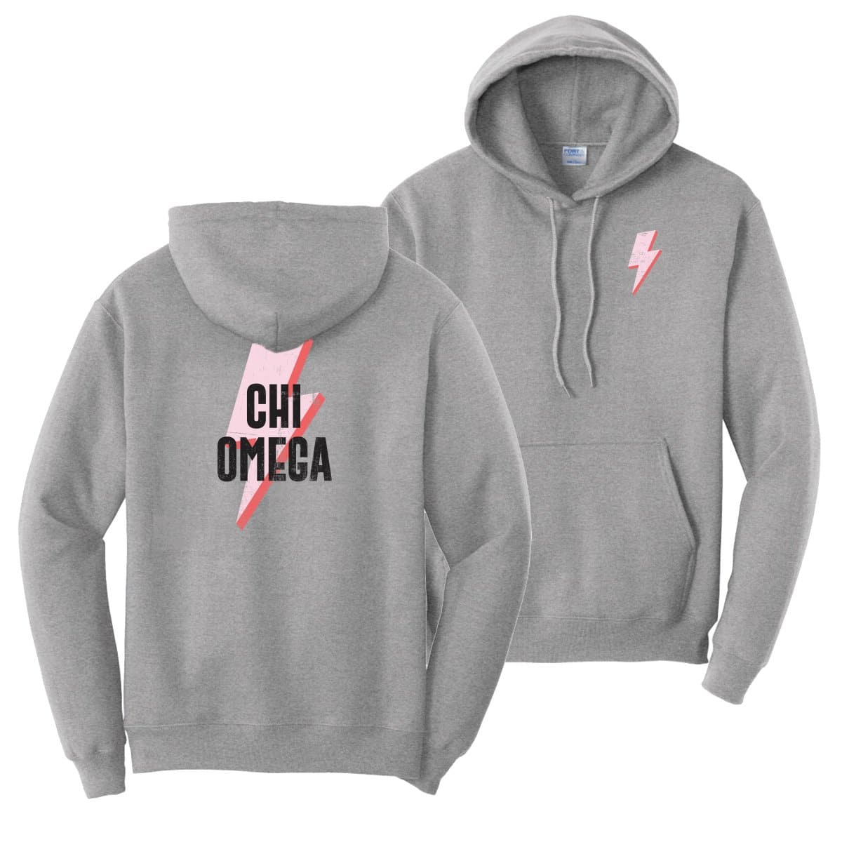 New! Chi Omega Lightning Bolt Hoodie | Chi Omega | Sweatshirts > Hooded sweatshirts