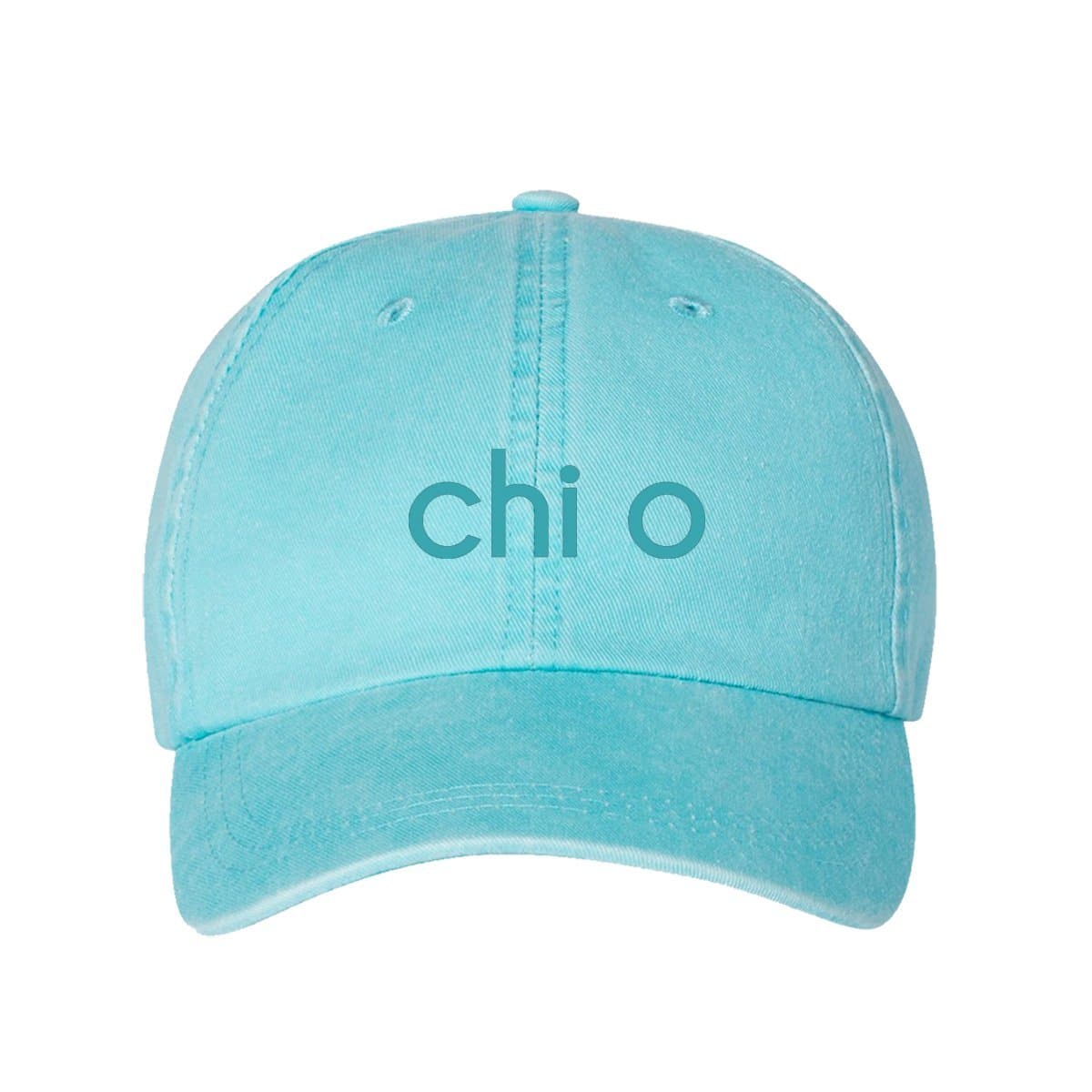 Chi Omega Tone On Tone Hat | Chi Omega | Headwear > Billed hats