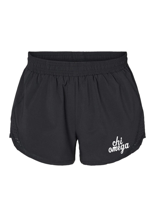 Chi O Black Athletic Shorts
