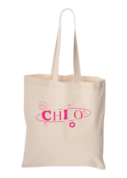 Chi O Pink Y2K Tote Bag
