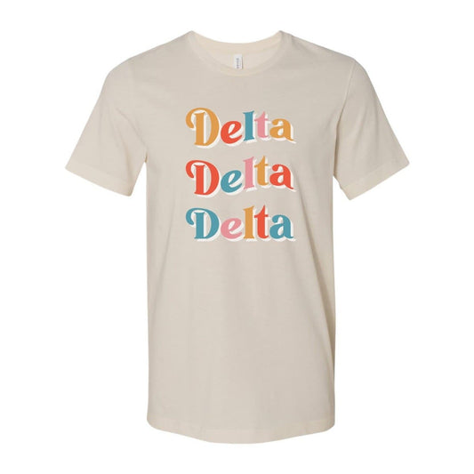 Tri Delta Retro Pop Tee | Delta Delta Delta | Shirts > Short sleeve t-shirts