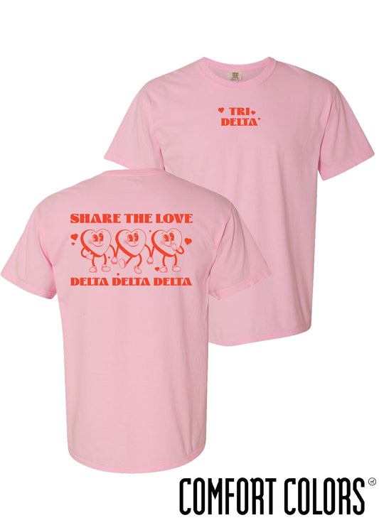 Tri Delta Comfort Colors Share The Love Short Sleeve Tee