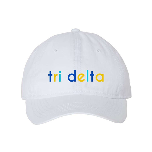 Tri Delta Keep It Colorful Ball Cap | Delta Delta Delta | Headwear > Billed hats