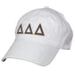 Tri Delta White Baseball Hat | Delta Delta Delta | Headwear > Billed hats