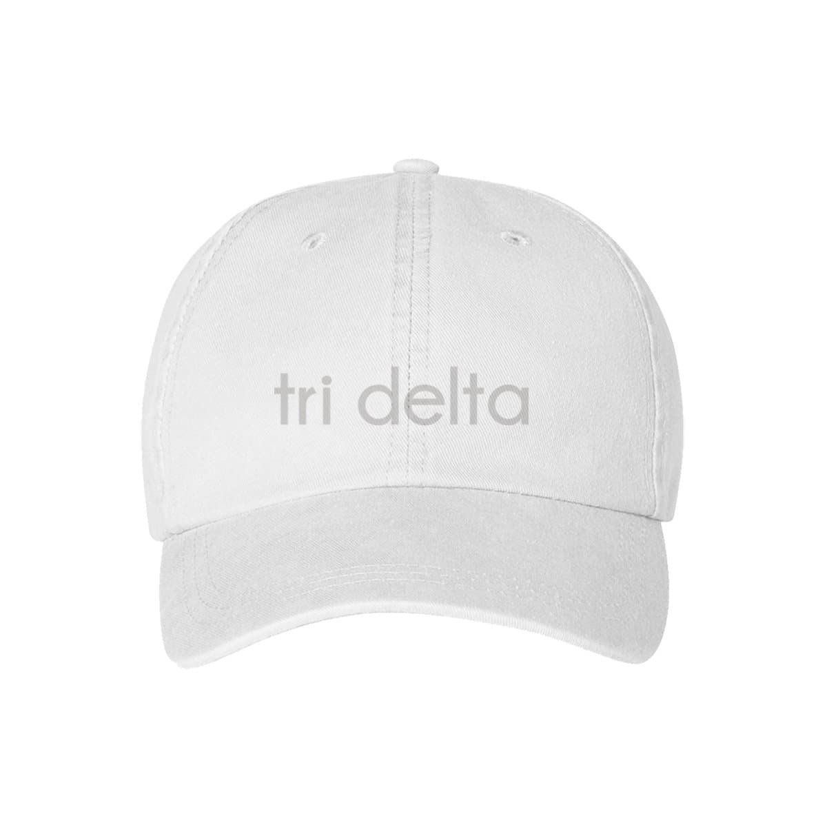 Tri Delta Tone On Tone Hat | Delta Delta Delta | Headwear > Billed hats